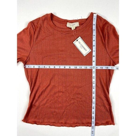 Juniors No Comment‎ Top  Pointelle Burnt Orange XL - Picture 7 of 8